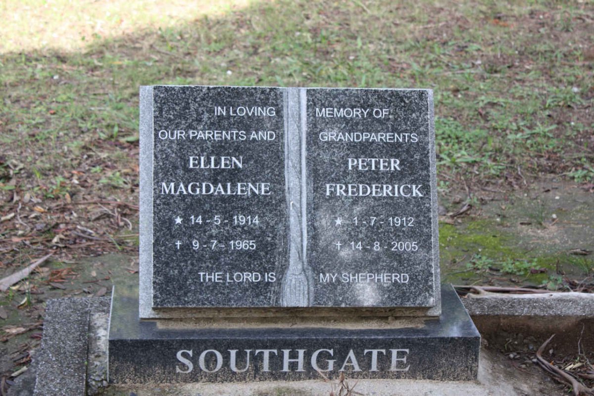 SOUTHGATE Peter Frederick 1912-2005 &amp; Ellen Magdalene 1914-1965