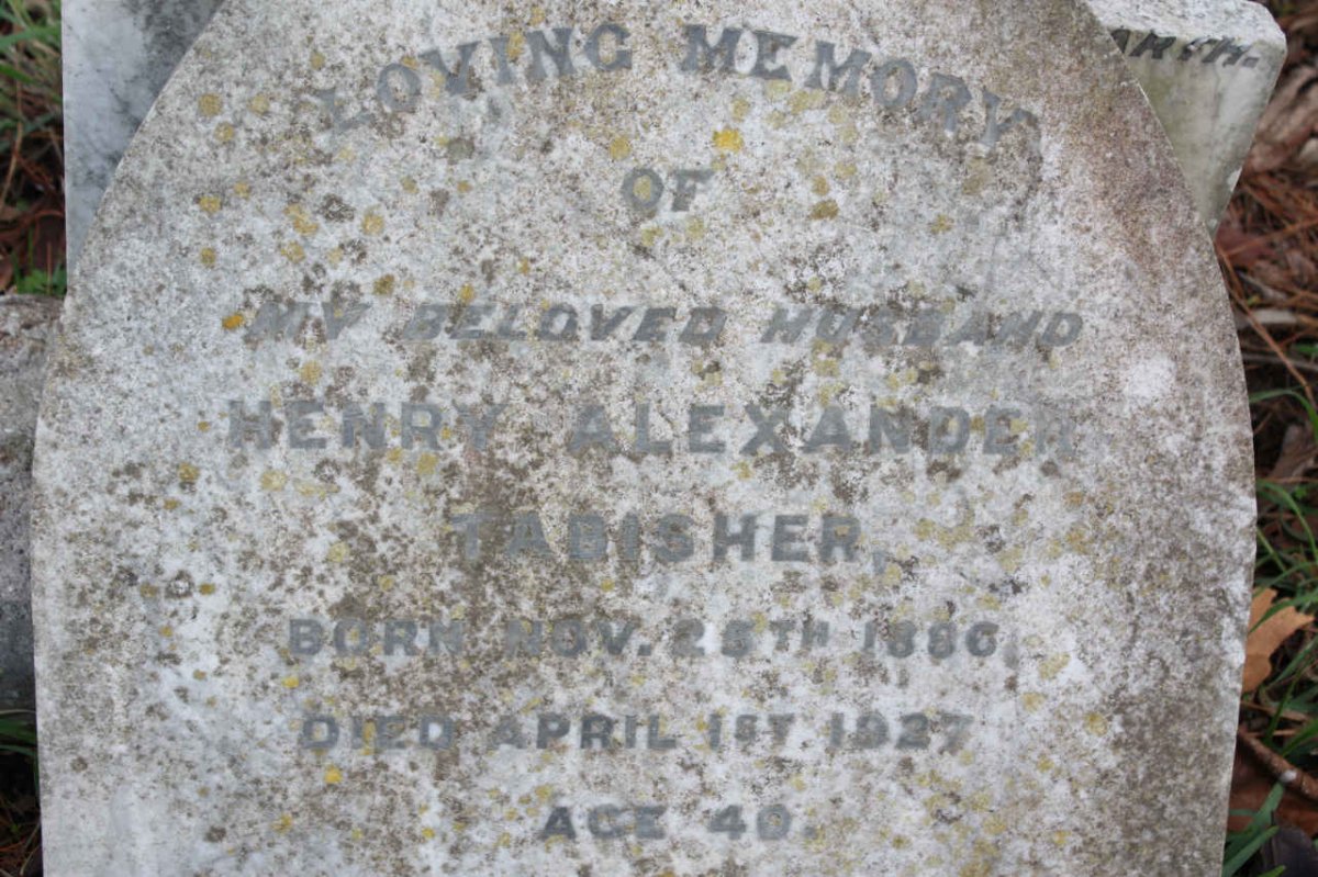 TABISHER Henry Alexander  1886-1927