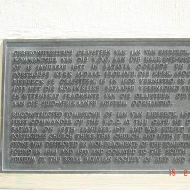 RIEBEECK Jan van -1677