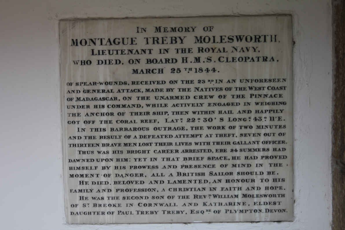 MOLESWORTH Montague Treby -1844