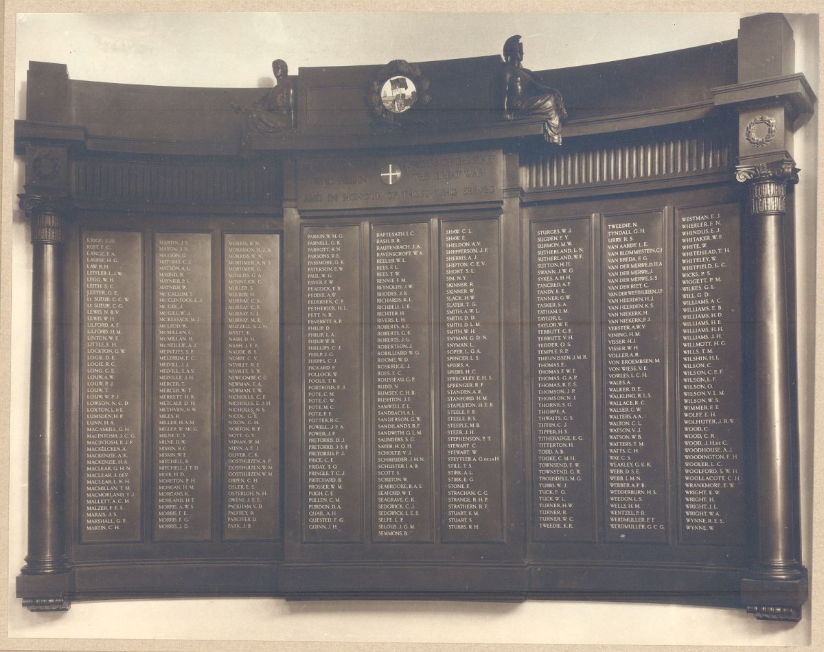 2. Bank Memorial - Great War 1914-1919 Surnames K-W