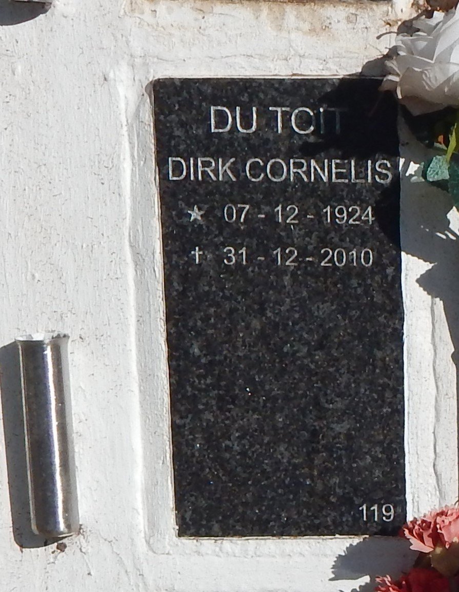TOIT Dirk Cornelis, du 1924-2010