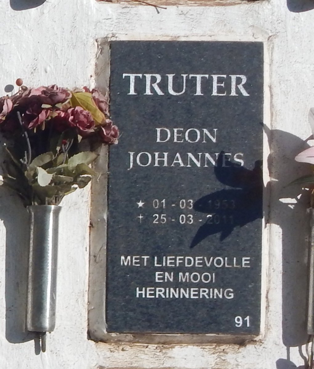 TRUTER Deon Johannes 1953-2011