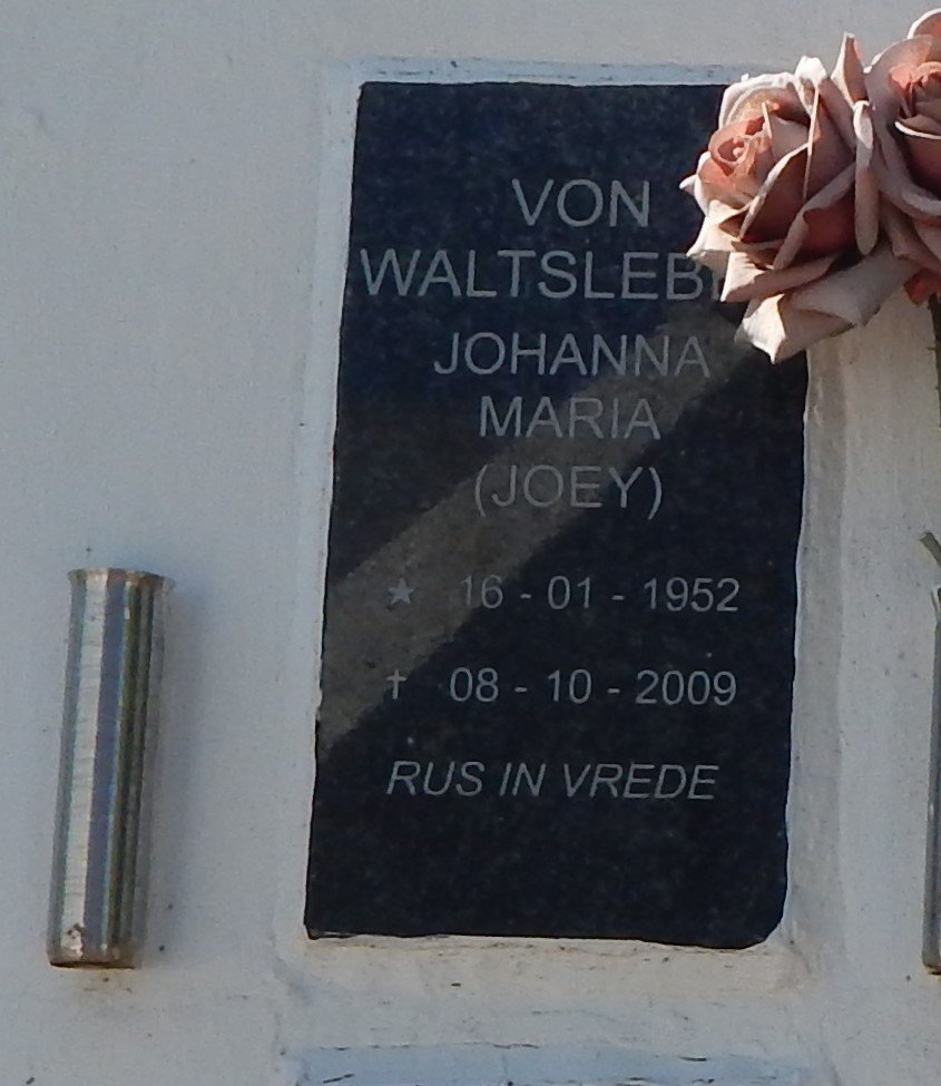 WALTSLEB? Johanna Maria, von 1952-2009