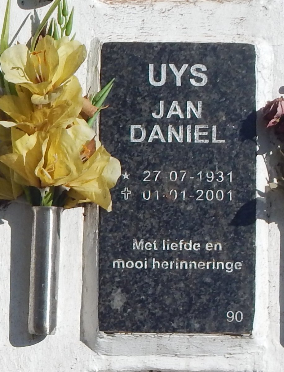 UYS Jan Daniel 1931-2001