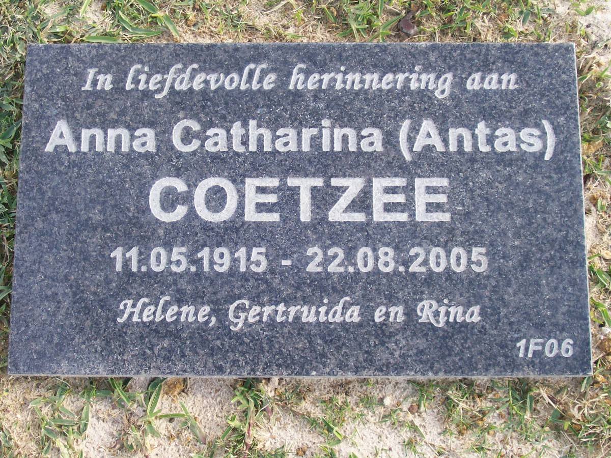 COETZEE Anna Catharina 1915-2005