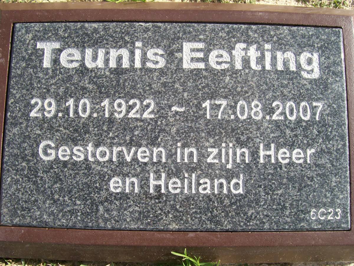 EEFTING Teunis 1922-2007