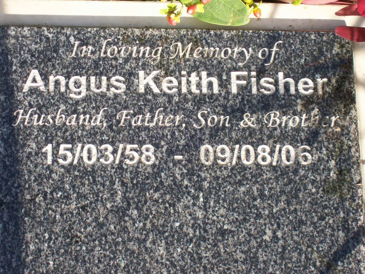FISHER Angus Keith 1958-2006