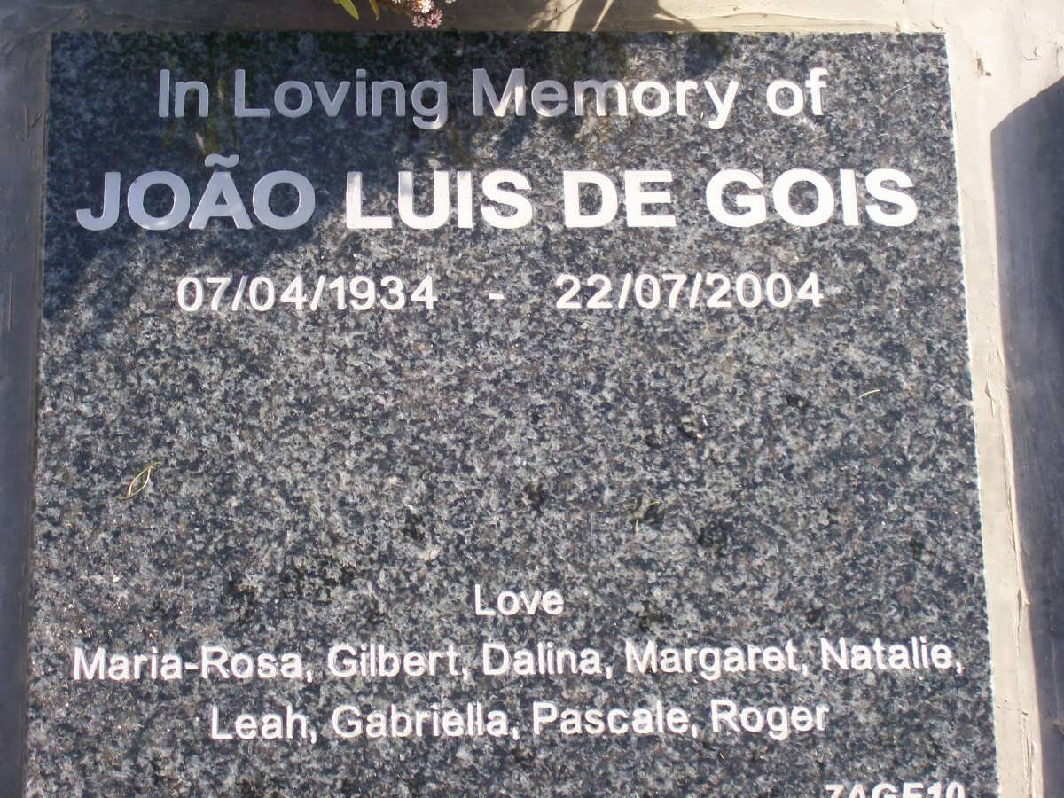 GOIS Joáo Luis, de 1934-2004