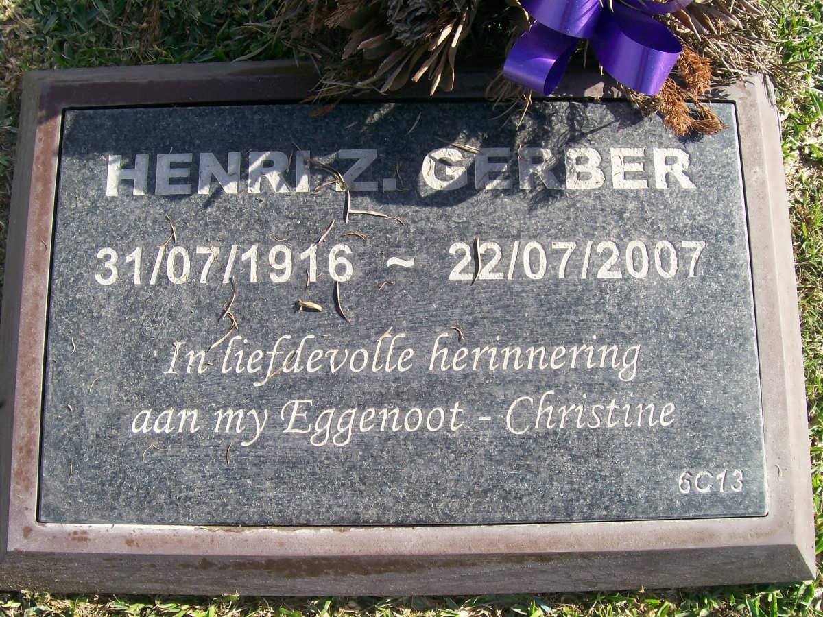 GERBER Henri Z. 1916-2007