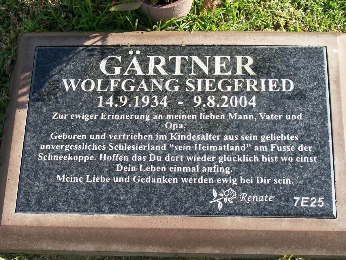 GARTNER Wolfgang Siegfried 1934-2004