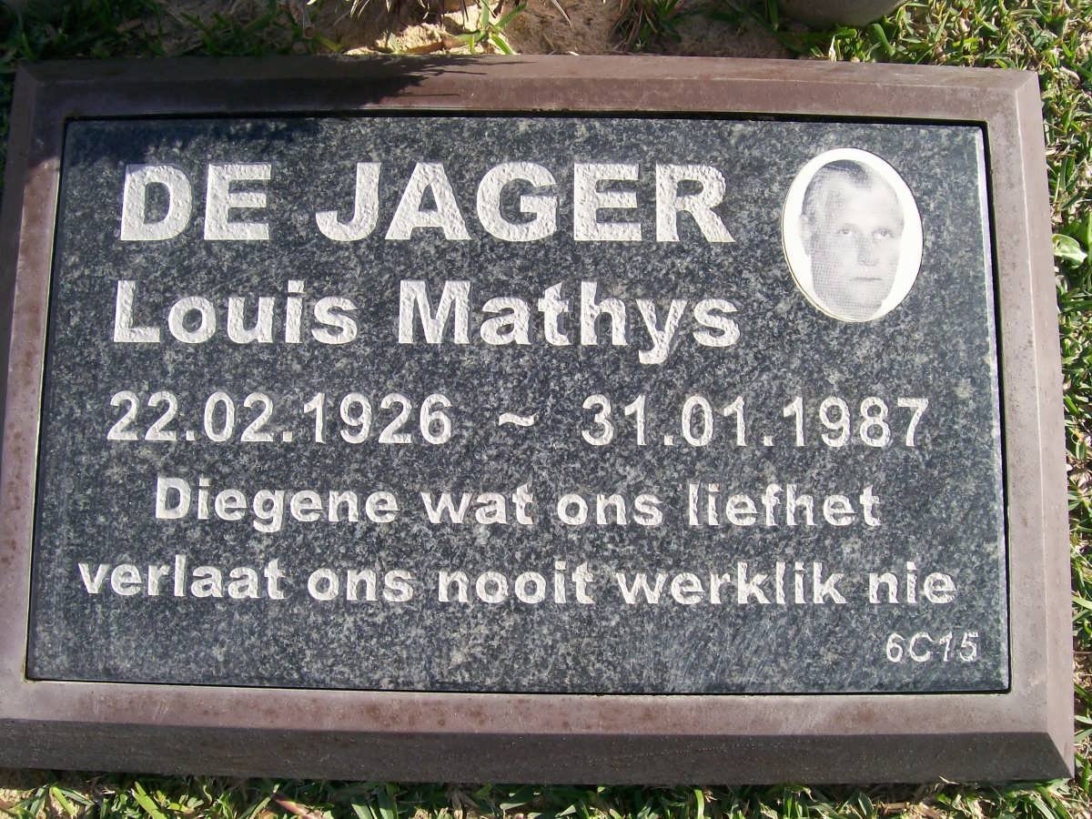 JAGER Louis Mathys, de 1926-1987