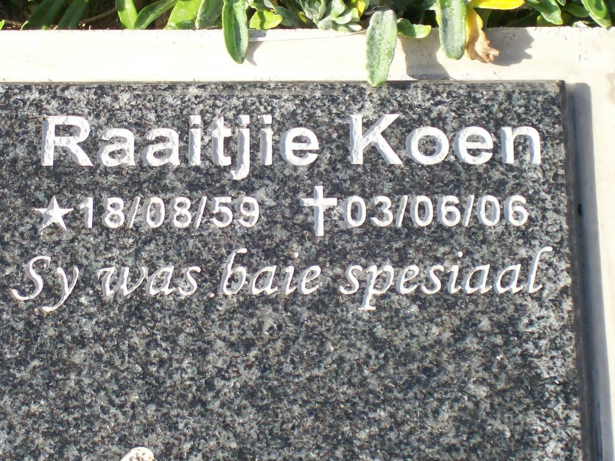 KOEN Raaitjie 1959-2006