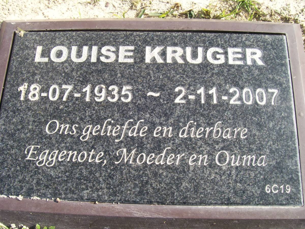 KRUGER Louise 1935-2007