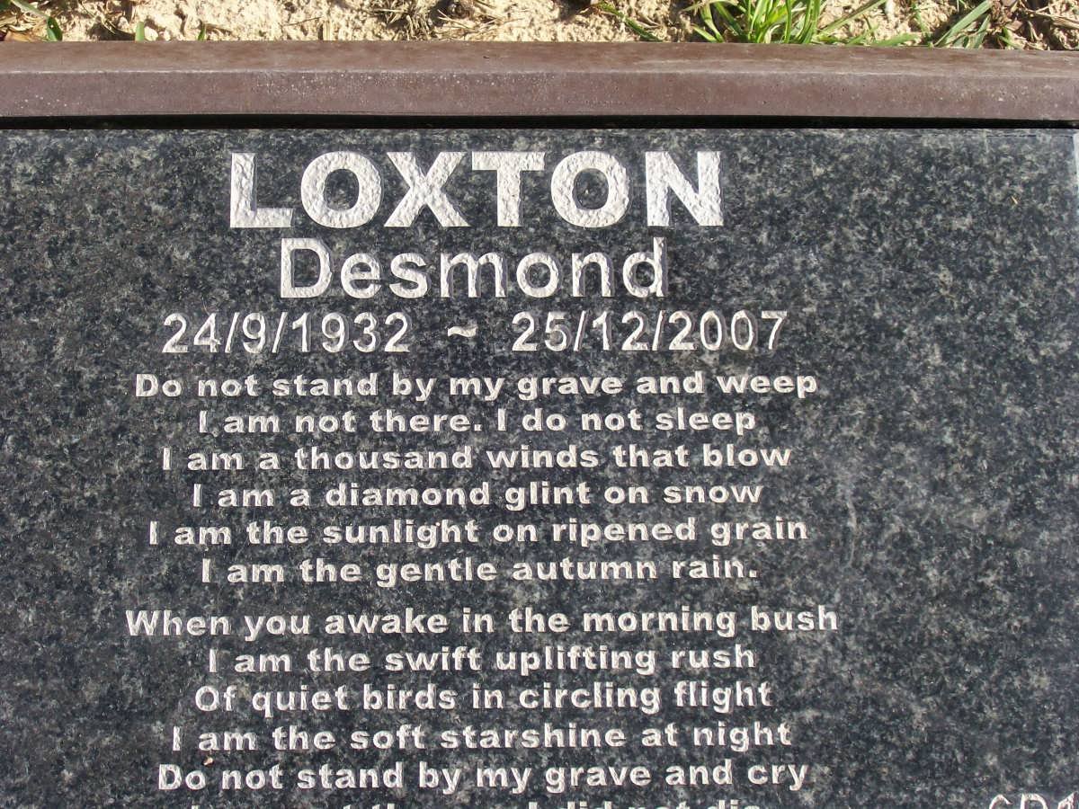 LOXTON Desmond 1932-2007