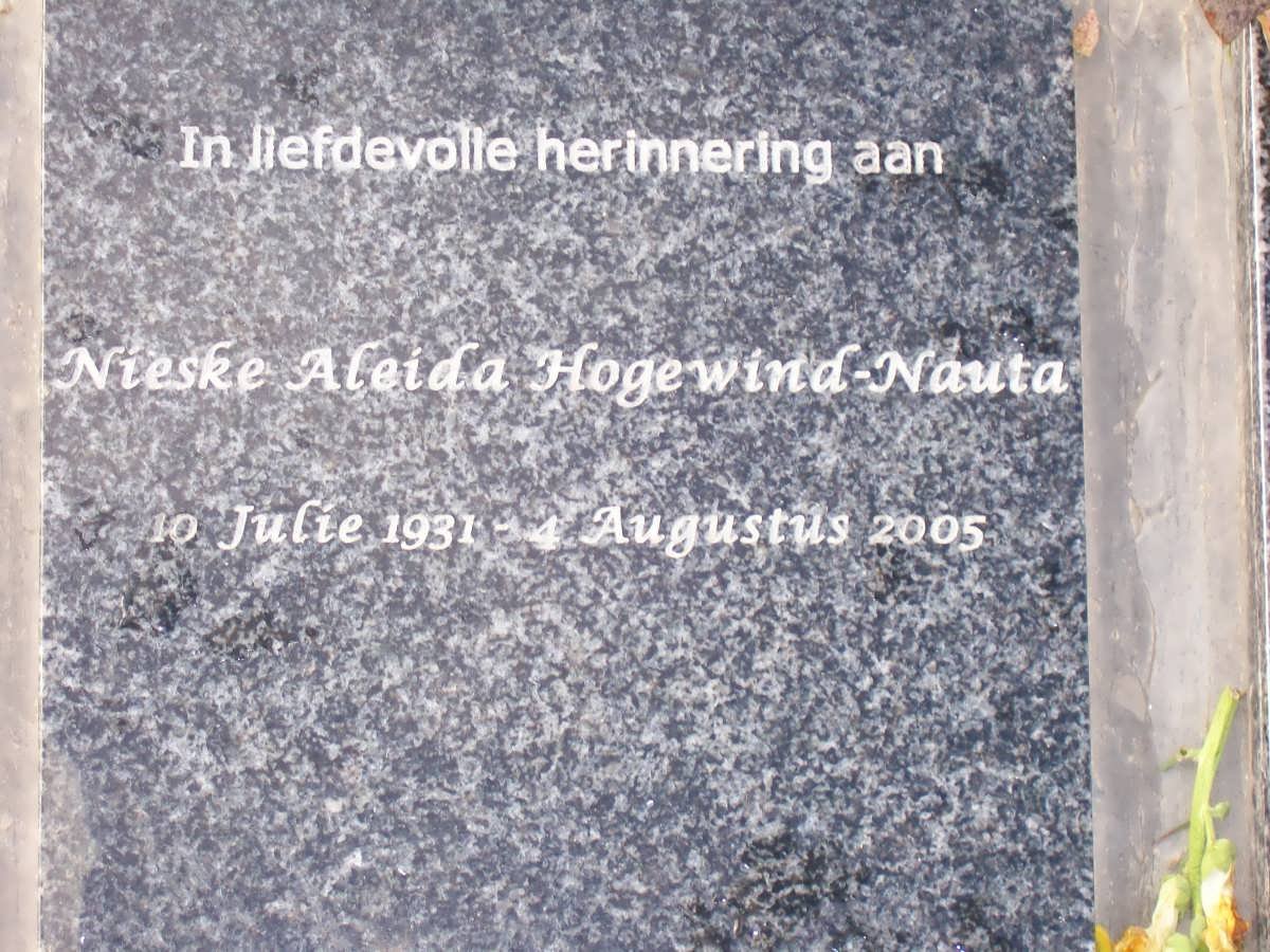 NAUTE Nieske Aledia Hogewind 1931-2005