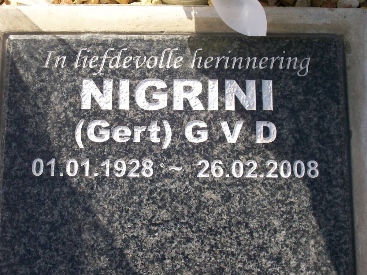 NIGRINI G.V.D. 1928-2008