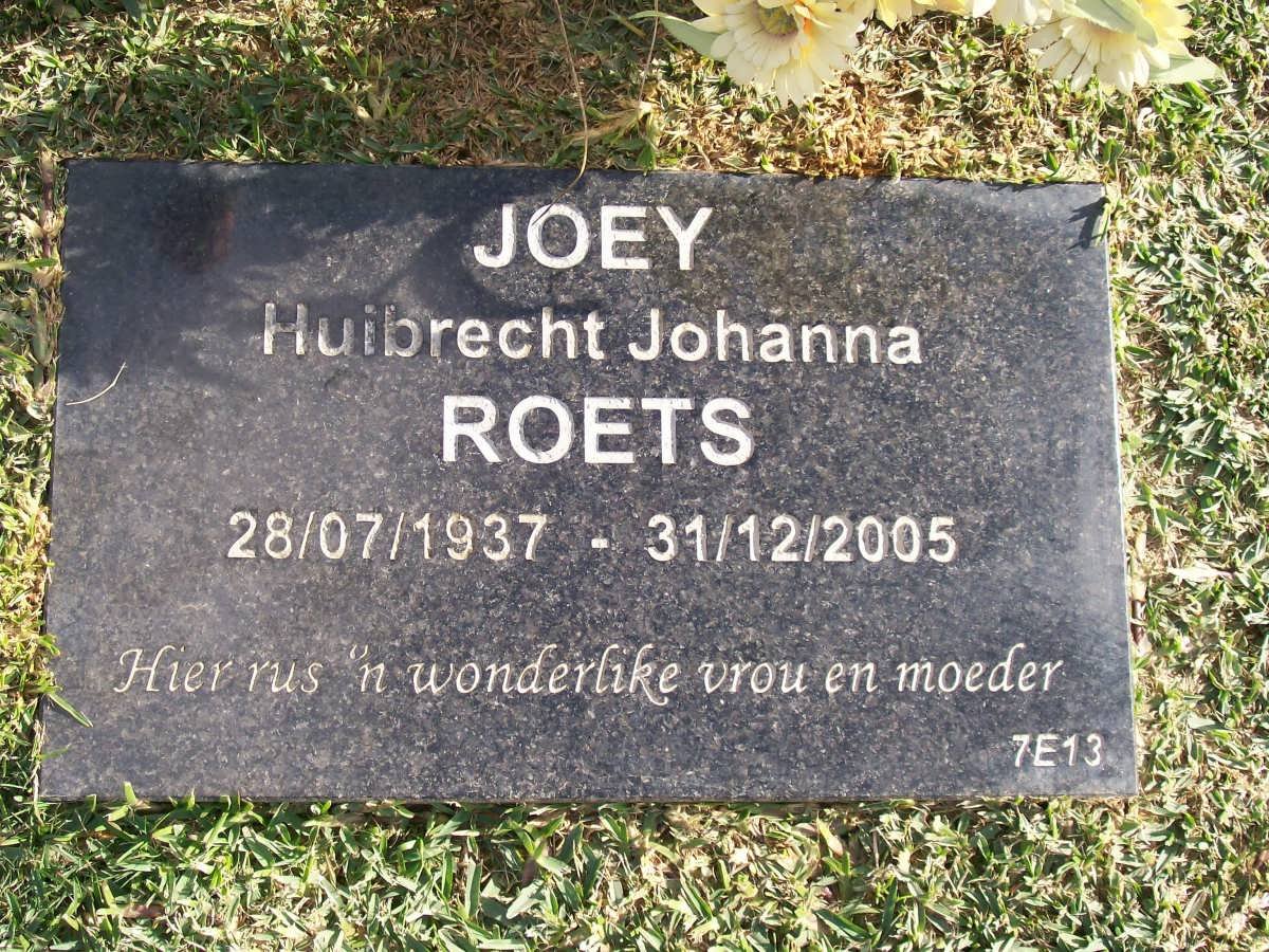 ROETS Huibrecht Johanna 1937-2005