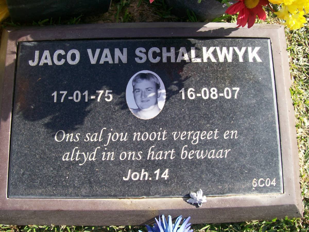 SCHALKWYK Jaco, van 1975-2007