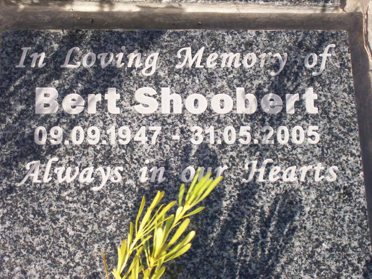 SHOOBERT Bert 1947-2005
