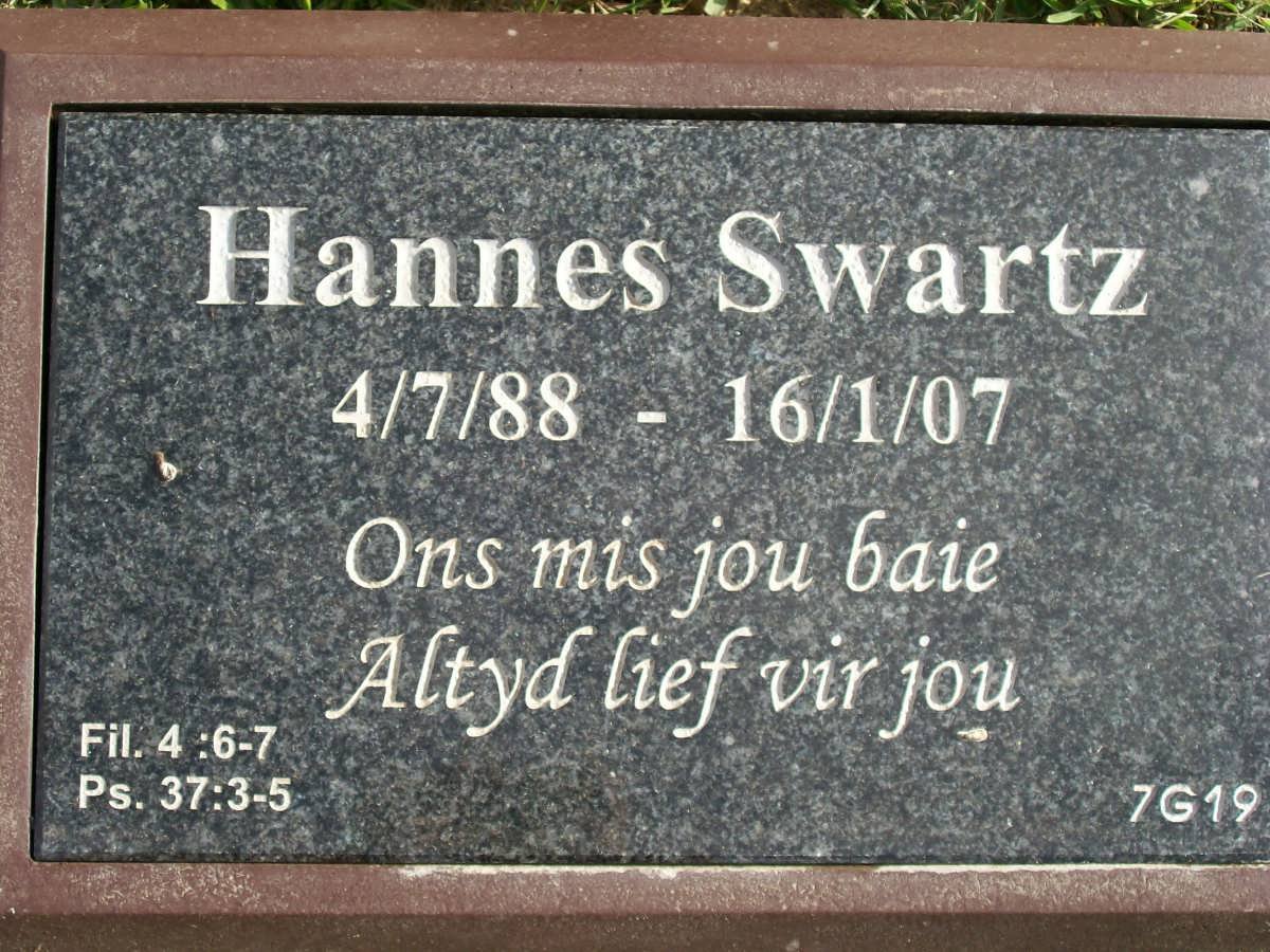 SWARTZ Hannes 1988-2007