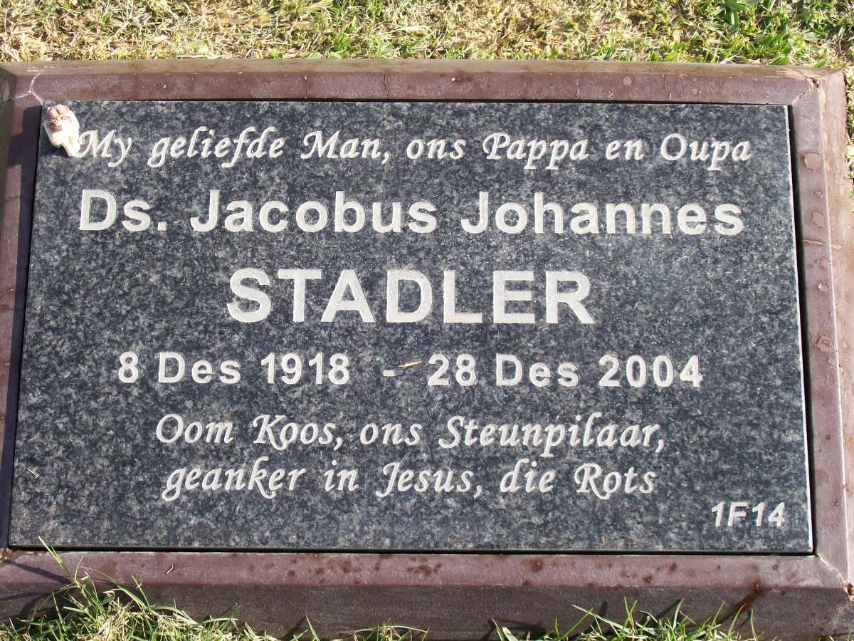 STADLER Jacobus Johannes 1918-2004