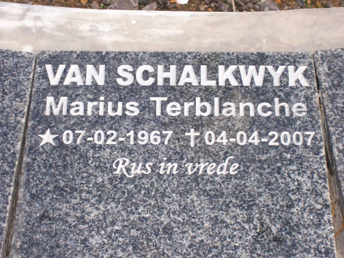 SCHALWYK Marius Terblanche, van 1967-2007
