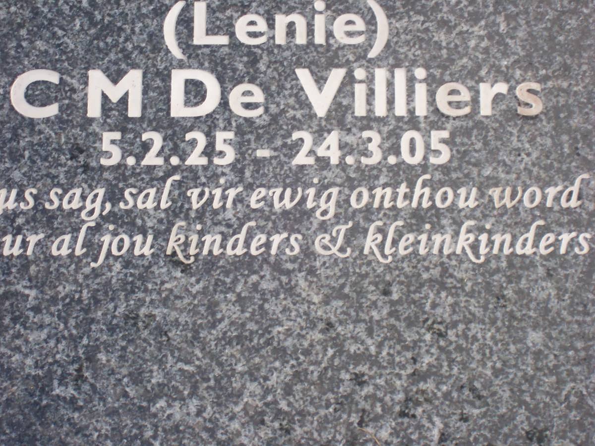VILLIERS C.M., de 1925-2005