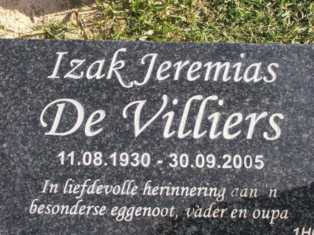 VILLIERS Izak Jeremias, de 1930-2005
