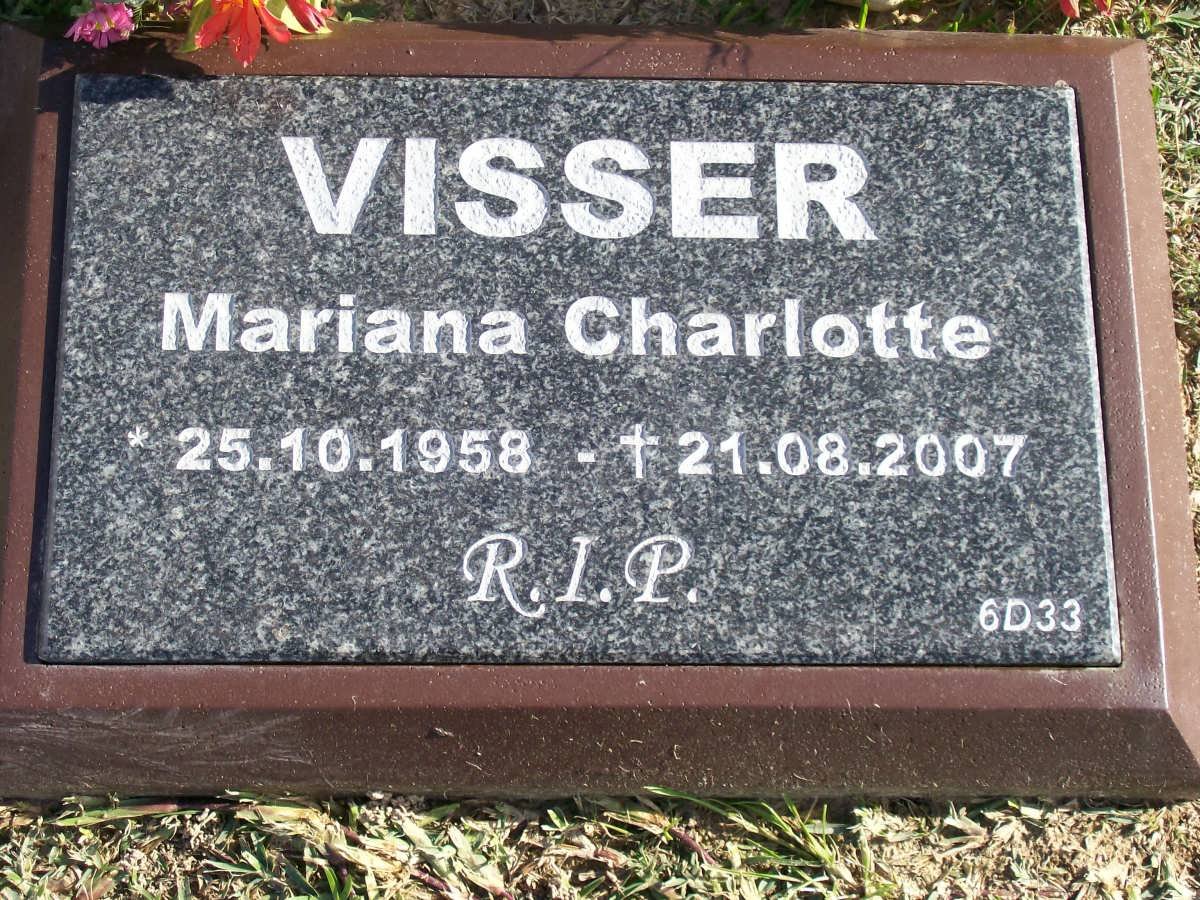 VISSER Mariana Charlotte 1958-2007