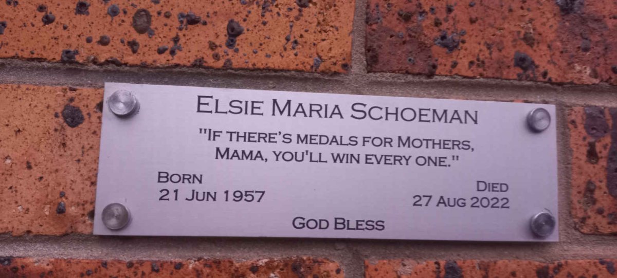 SCHOEMAN Elsie Maria 1957-2022