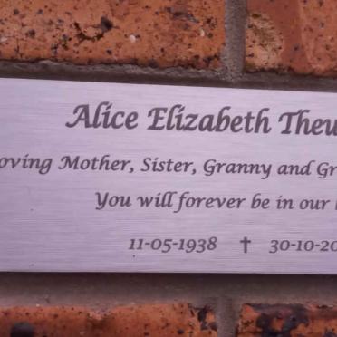THEUNISSEN Alice Elizabeth 1938-2018