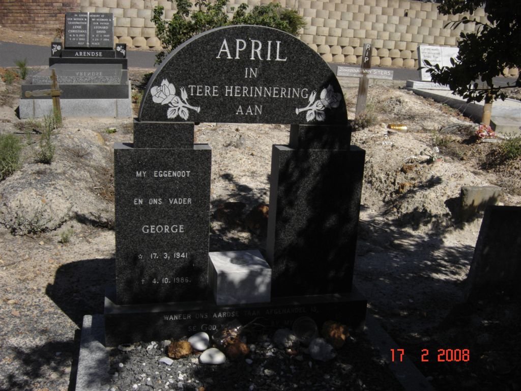 APRIL George 1941-1986