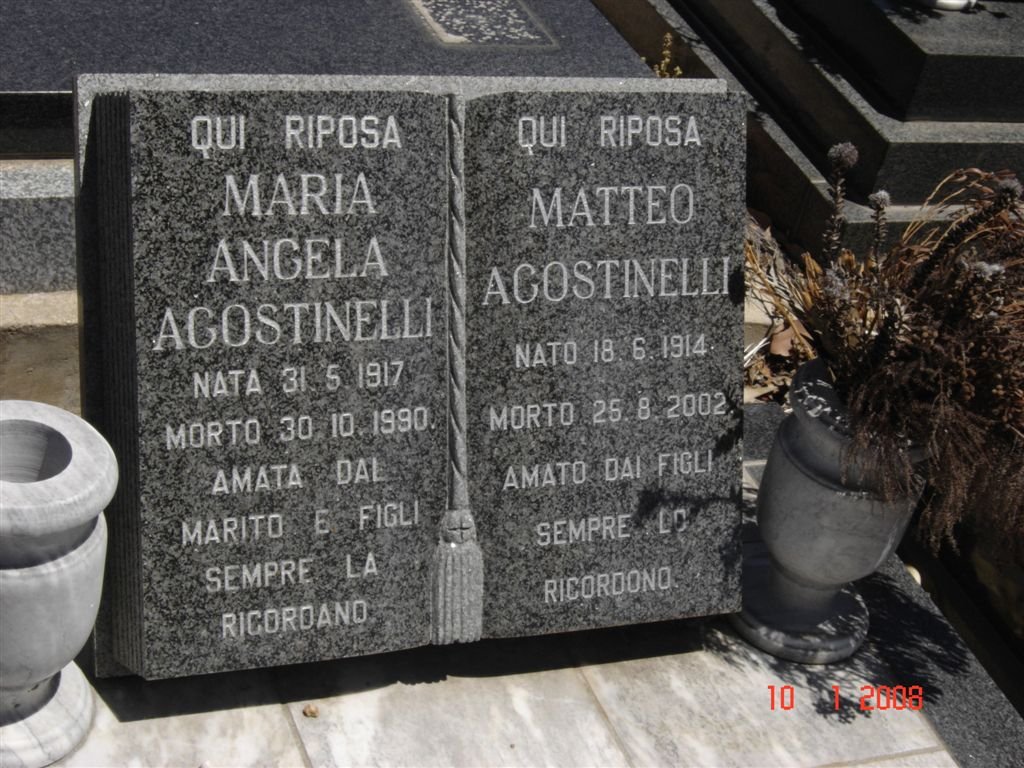 AGOSTINELLI Matteo 1914-2002 &amp; Maria Angela 1917-1990