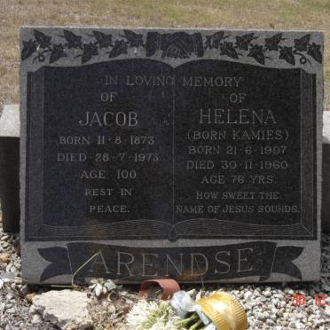 ARENDSE Jacob 1873-1973 &amp; Helena KAMIES 1907-1960