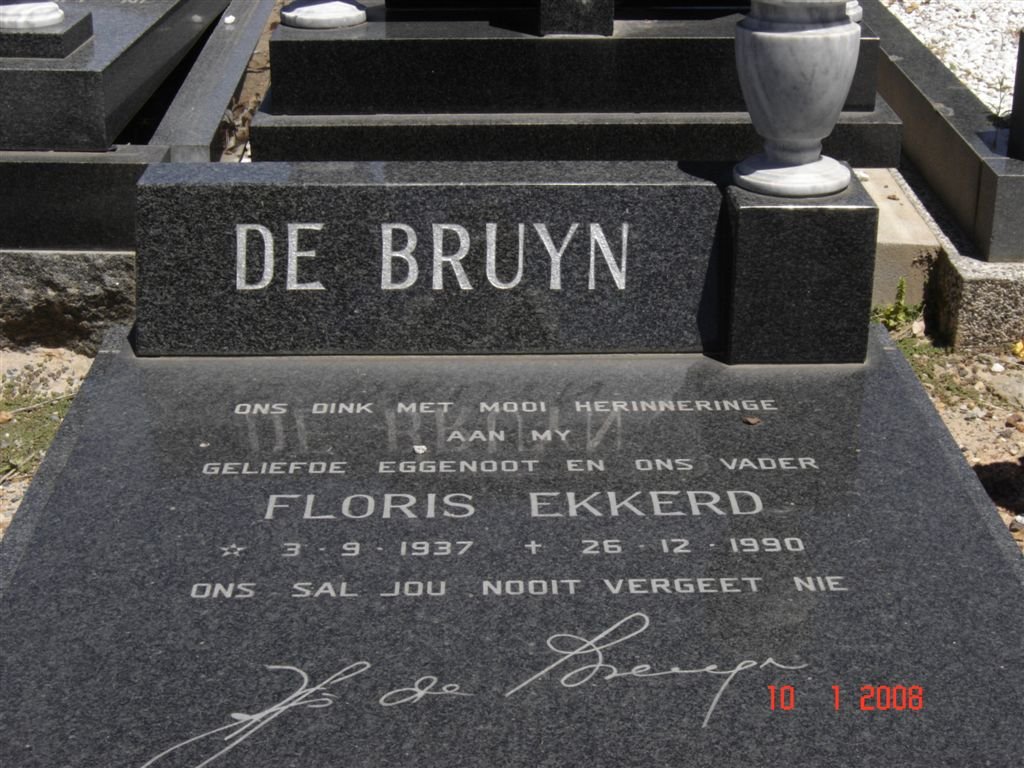BRUYN Floris Ekkerd, de 1937-1990