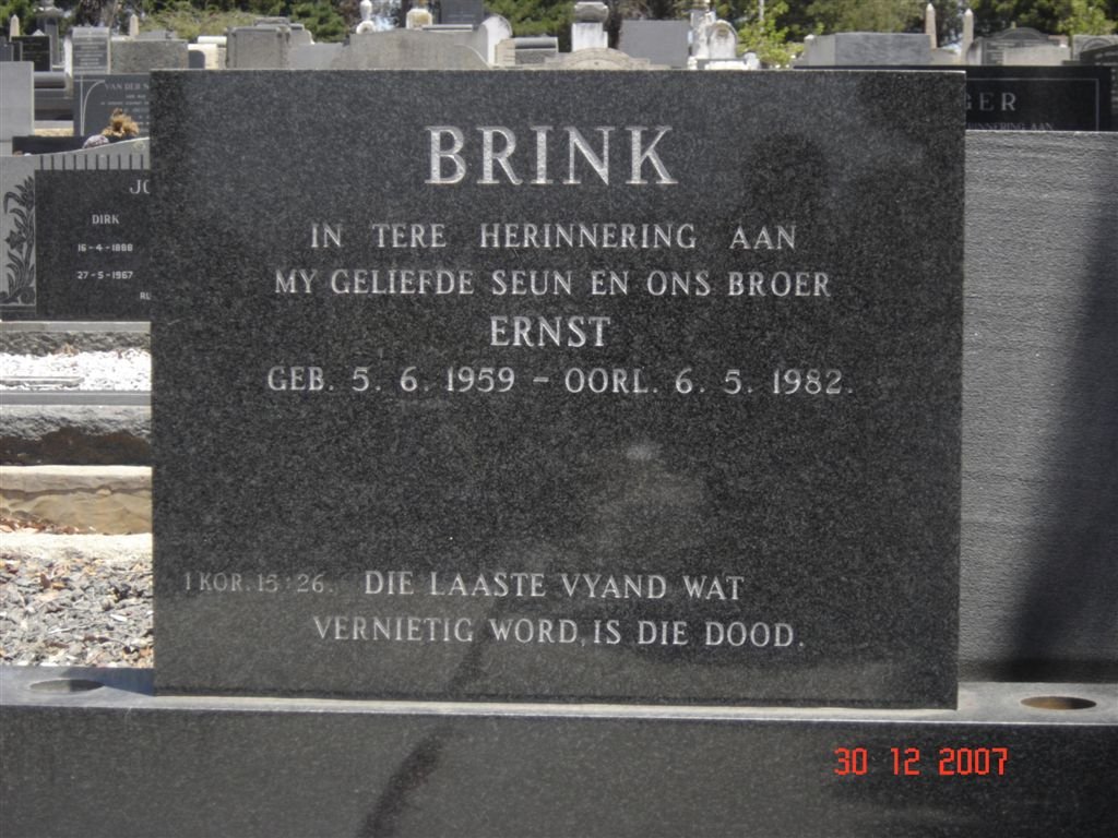 BRINK Ernst 1959-1982
