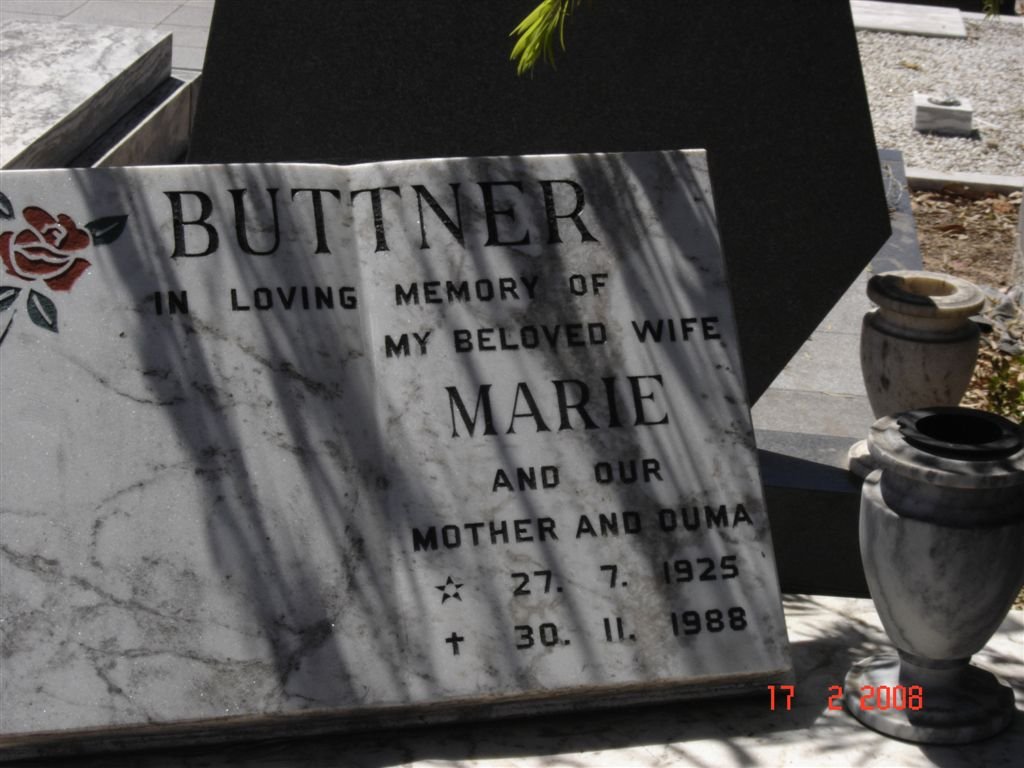BUTTNER Marie 1925-1988