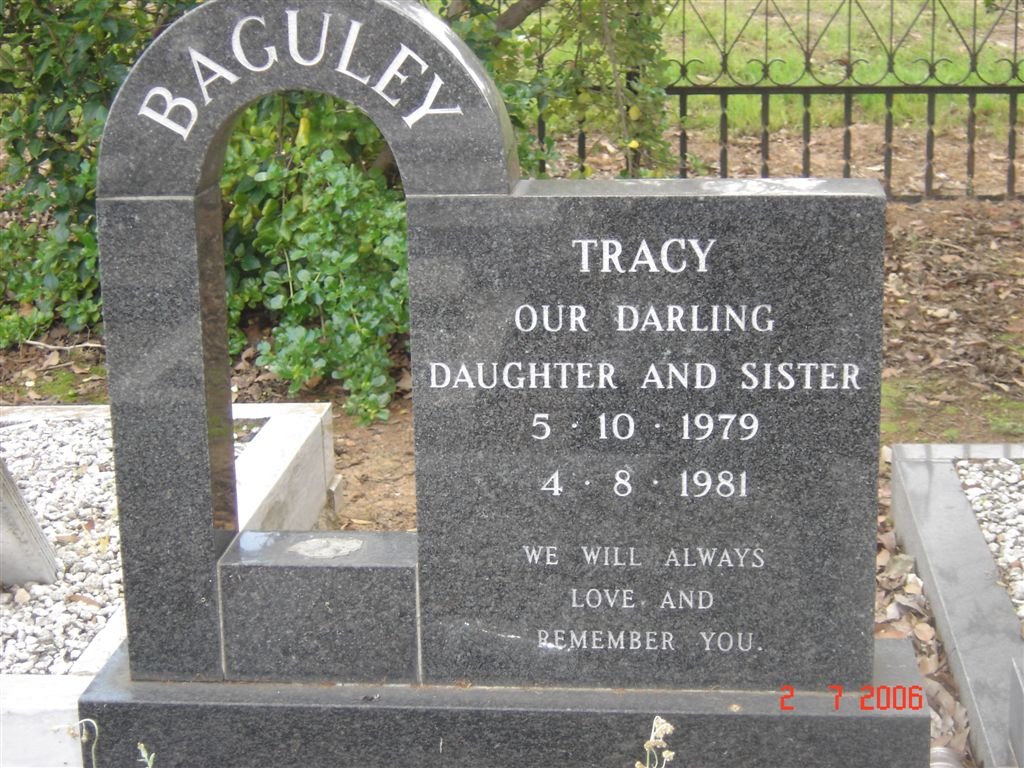 BAGULEY Tracy 1979-1981