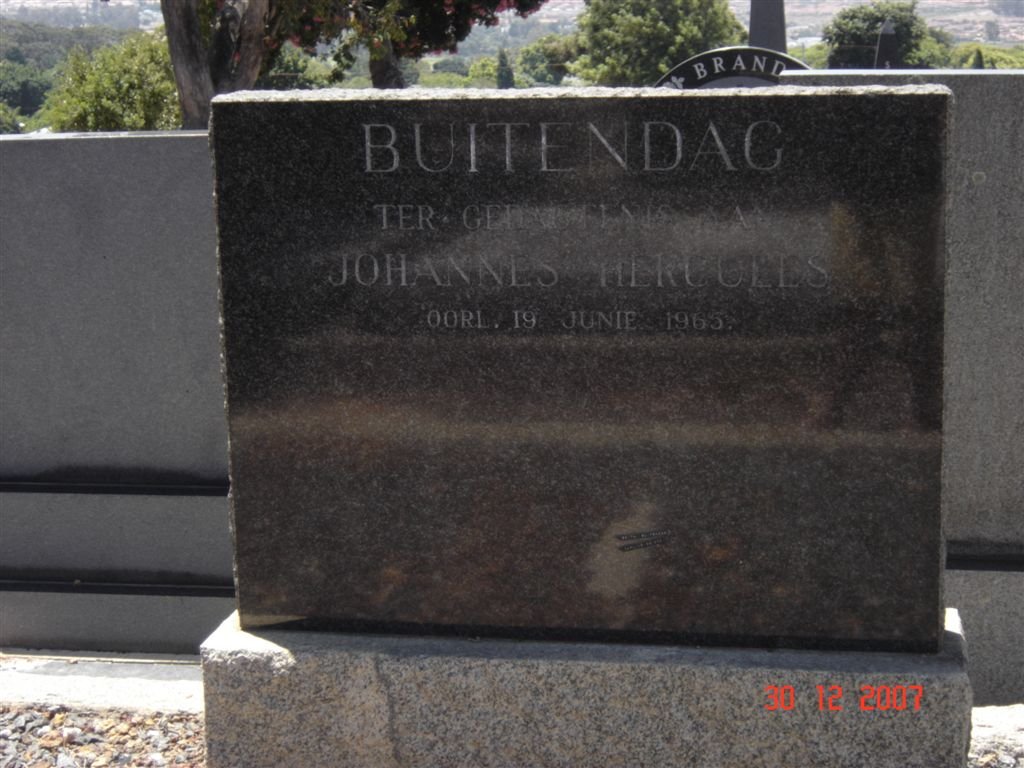 BUITENDAG Johannes Hercules -1965