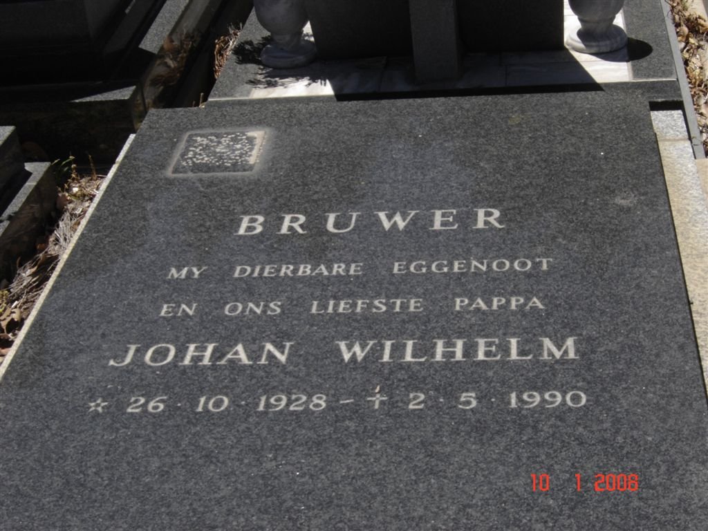 BRUWER Johan Wilhelm 1928-1990