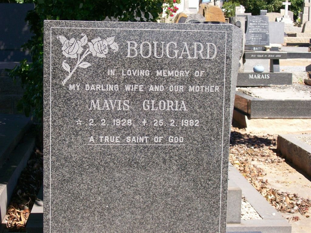 BOUGARD Mavis Gloria 1928-1982