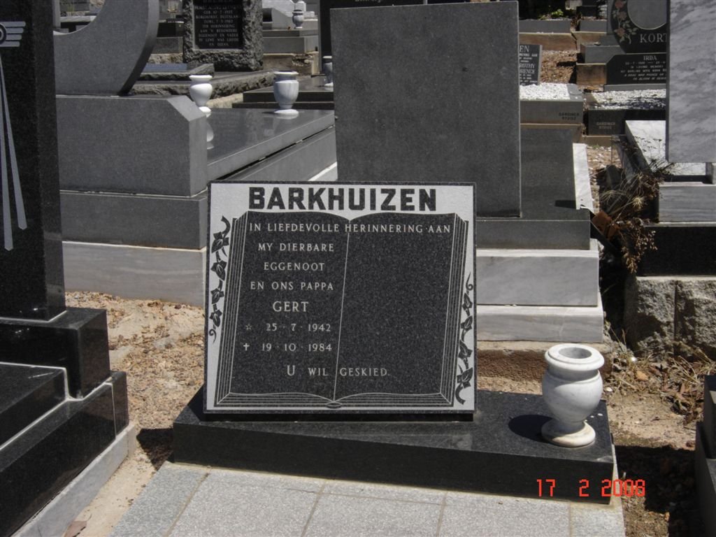 BARKHUIZEN Gert 1942-1984