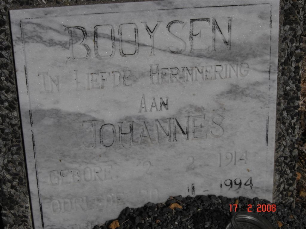 BOOYSEN Johannes 1914-1994