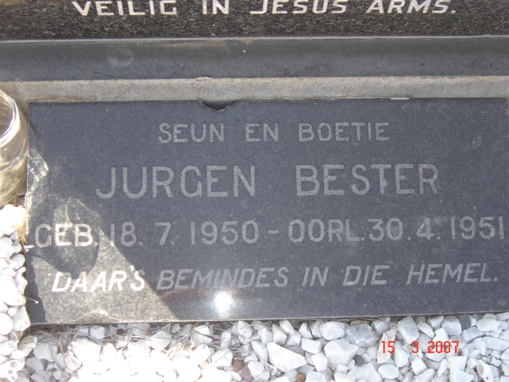BESTER Jurgen 1950-1951