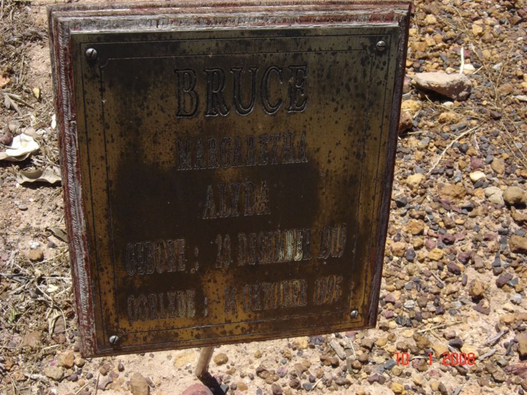 BRUCE Margaretha Alyda 1919-1995