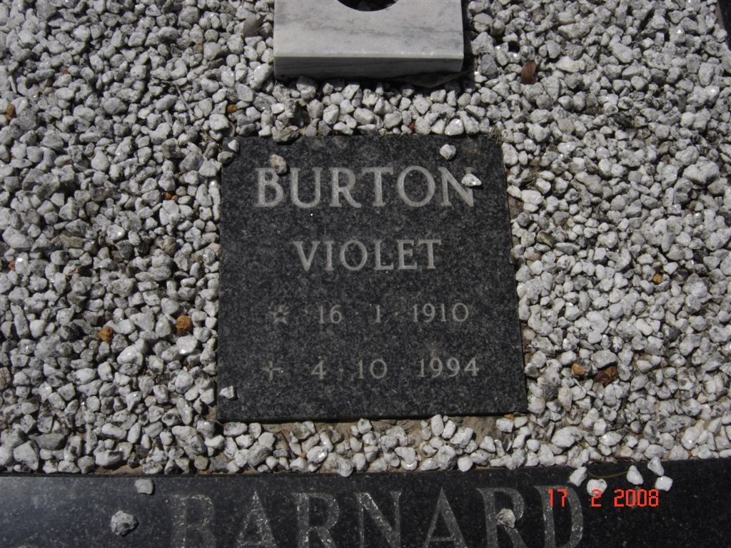 BURTON Violet 1910-1994
