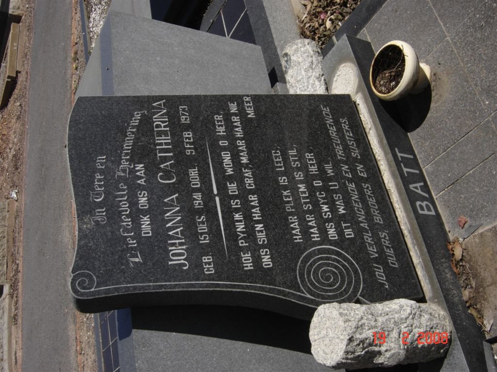BATT Johanna Catherina 1941-1973