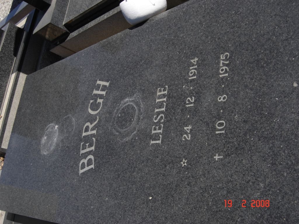 BERGH Leslie 1914-1975
