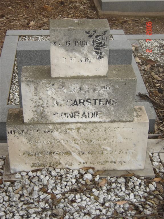 CONRADIE J.A. Carstens 1980-1980